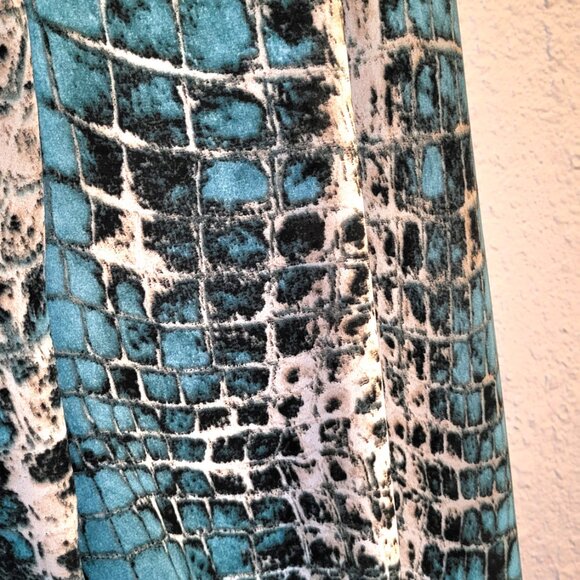 Turquoise Snake Skin Print Jumpsuit - Picture 4 of 12